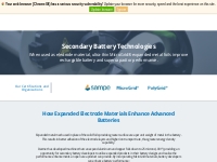 Secondary Battery Technologies | Dexmet