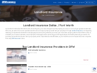 Landlord Insurance - DFW Insurance - Landlord Property Coverage