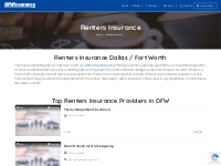 Renters Insurance - DFW Insurance - Coverage For Tenants