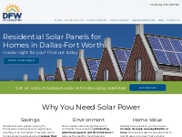 Residential Solar Panels for Homes in Dallas-Fort Worth, TX