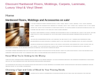 Discount Hardwood Floors, Moldings, Carpets, Laminate, Luxury Vinyl   