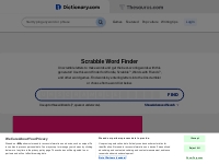 Word Finder   Unscrambler | Dictionary.com