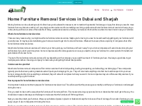 Home Furniture Removal Services in Dubai and Sharjah