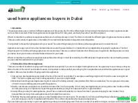 Used Home Appliances Buyers in Sharjah, Ajman, Dubai