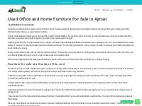 Used Office and Home Furniture For Sale in Ajman -