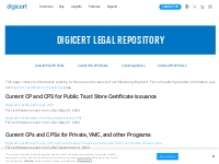 Legal Repository | DigiCert.com
