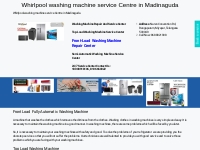 Whirlpool washing machine service Centre in Madinaguda