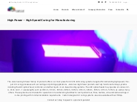 Manufacturing and Industrial LED Curing systems | Digital Light Lab
