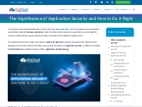 The Significance of Application Security and How to Do it Right