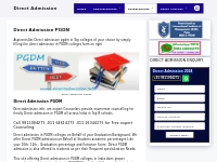 Direct Admission PGDM - Colleges   B-Schools in India