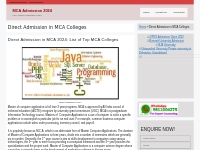 Direct Admission in MCA Colleges - MCA Admission 2024