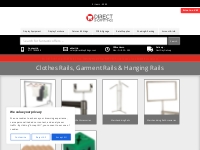 Clothes Rails, Garment Rails   Hanging Rails - DirectShopfittings Limi