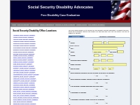   	Social Security Disability Office Locations | State Disability Bene