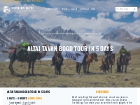 ALTAI TAVAN BOGD TOUR IN 5 DAYS - Discover Altai
