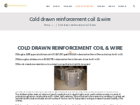 Cold drawn reinforcement coil   wire - DMI Steel Fabrication