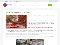 Baby Swap DNA Test | DNA Test for Child Swap in Hospitals