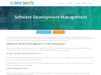 Software development management