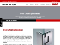Door Latch Replacement Service | Affordable Services Pte Ltd