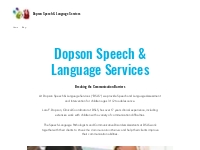 Speech | Dopson Speech   Language Services | Ontario