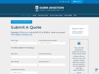 Get an Aircraft Financing Rate Quote   Dorr Aviation