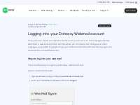 Logging into your Doteasy Webmail account | Doteasy Web Hosting Canada