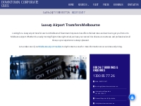 Melbourne Airport Transfers - Downtown Corporate Cars