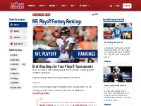 NFL Playoff Fantasy Rankings | Draft Sharks