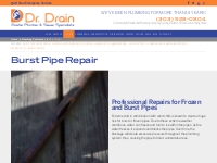 Burst Frozen Pipe Repair -