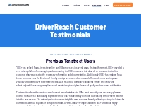 DriverReach Customer Testimonials