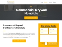 Commercial Drywall Contractor - Drywall Contractor Honolulu