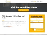 Wall Removal - Drywall Contractor Honolulu