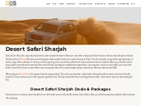 Desert Safari Sharjah | Best Desert Safari Deals 30 AED