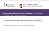 Dermatologist Doctor in Dubai and Specialist for Rashes. - Dubai Skin 