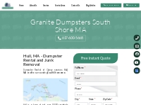 Hull MA Dumpster rental and Junk Removal