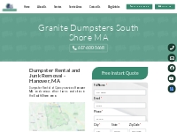 Hanover MA Dumpster rental and Junk Removal