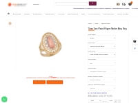 Three Tone Plated Filigree Mother Mary Ring
