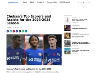 Chelsea's Top Scorers and Assists for the 2023-2024 Season - E360hubs