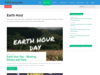 Earth Hour - Earth Reminder