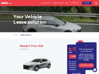 Mazda 3 Pure G20 Lease Deal • Mazda Lease • Start Saving | Easi