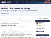 IT Security   Disaster Recovery | EBM Managed Services