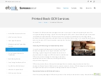 Printed Book OCR Services | OCR conversion services