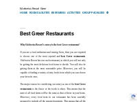 Best Greer Restaurants | Edelweiss Resort Greer