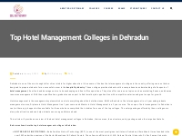 Top Hotel Management Colleges in Dehradun | Edu Dictionary