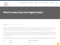 Which Country Pays the Highest Salary | Edu Dictionary