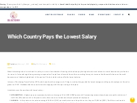 Which Country Pays the Lowest Salary | Edu Dictionary
