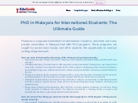 PhD in Malaysia for International Students: The Ultimate Guide