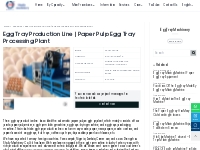 Best Egg tray production line | paper pulp egg tray processing plant