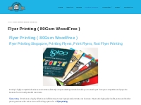 Flyer Printing ( 80Gsm WoodFree ) - Flyer Printing Singapore, Printing