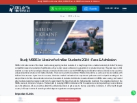 Study MBBS in Ukraine for Indian Students 2024-25 : Fees, Admission, E