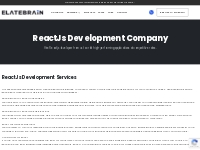 ReactJs Development Company - ELATEBRAIN PRIVATE LIMITED